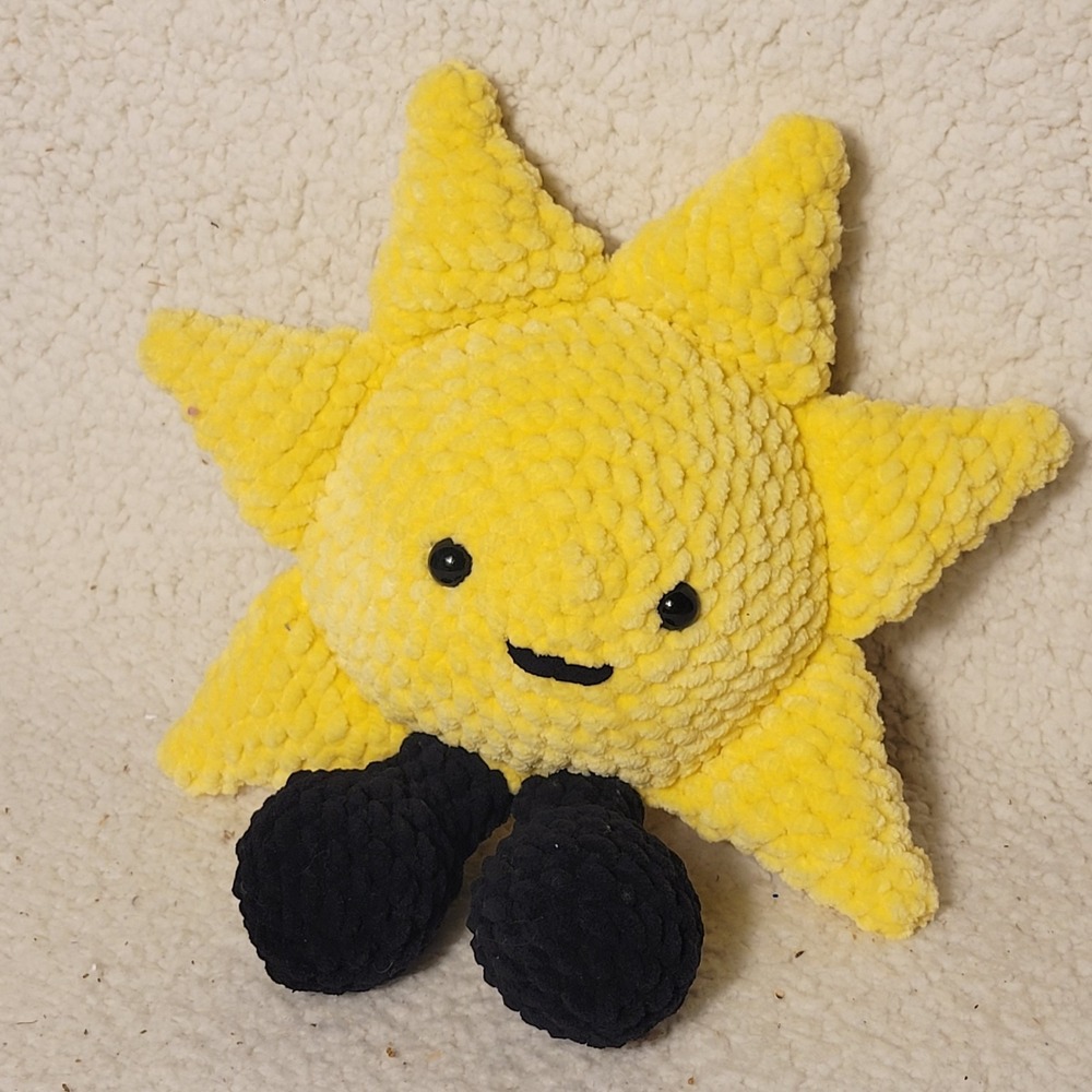 Crochet Sun Handmade,Plush Sun, Gift for baby, amigurumi Sun ☀️ 13 Inches